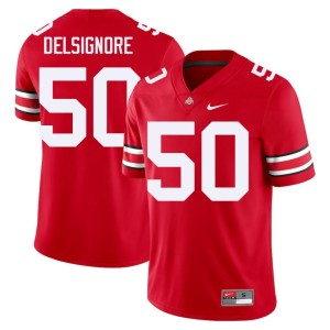 Scarlet College Football Alec DelSignore Men's OSU Buckeyes University #50 Jerseys 449459-194