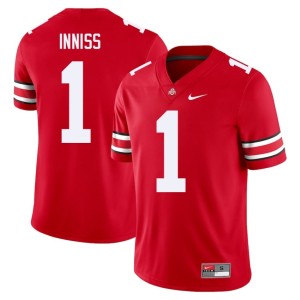 Scarlet College Football OSU Buckeyes Brandon Inniss Men Game #1 Jersey 505841-432
