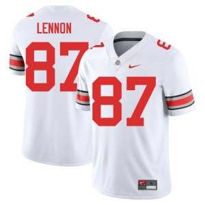 White Mens #87 College Football Brody Lennon Official Go Bucks Jersey 292387-614