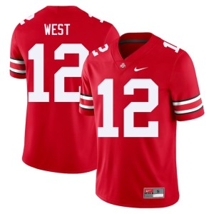 Scarlet Bryce West College Football Ohio State 2025-26 #12 Men Jersey 395534-748