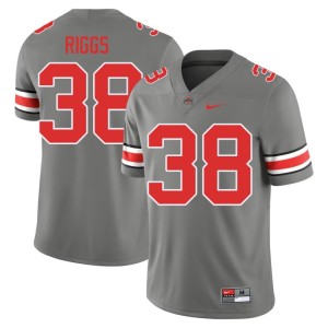 Grey Ohio State Eli Riggs Men's #38 College Football High School Jersey 454530-235