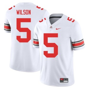 White The Buckeyes Game #5 Men's College Football Garrett Wilson Jerseys 965574-142