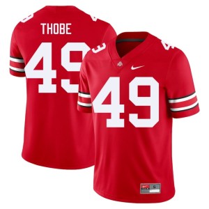 Scarlet #49 Men's Ohio State Buckeyes Embroidery Gavin Thobe College Football Jersey 377854-244