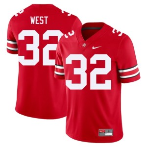 Scarlet Men Isaiah West Game #32 College Football Ohio State Jerseys 103968-340
