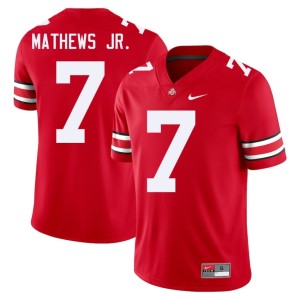 Scarlet Men #7 Jermaine Mathews Jr. NCAA The Buckeyes College Football Jersey 204660-450