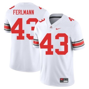 White John Ferlmann Mens Ohio State #43 College Football NCAA Jersey 205846-620