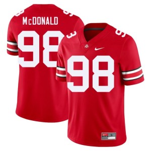 Scarlet 2025 The Buckeyes College Football Kayden McDonald Men #98 Jerseys 948197-199