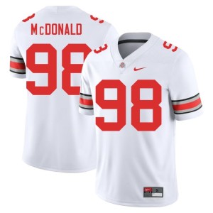 White Men's #98 2025 Kayden McDonald OSU College Football Jersey 931582-800