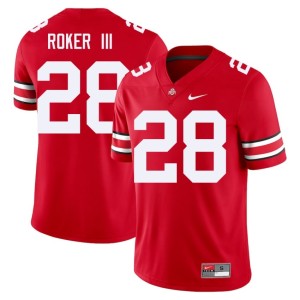 Scarlet Leroy Roker III College Football #28 University Men Ohio State Jersey 511314-756