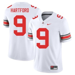 White Limited Men OSU Buckeyes Malik Hartford College Football #9 Jerseys 155032-587