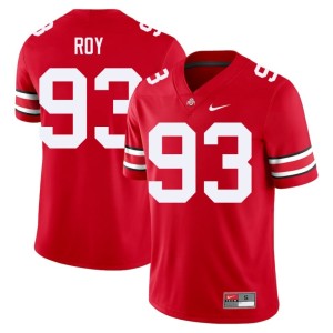 Scarlet Embroidery Ohio State Buckeyes #93 Men's College Football Maxwell Roy Jersey 719476-948