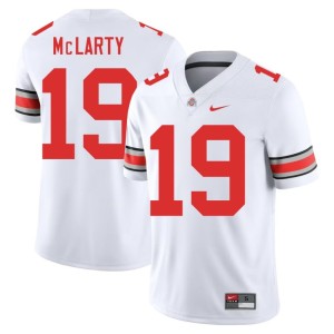 White Mens Nick McLarty 2025-26 College Football OSU Buckeyes #19 Jersey 760856-374