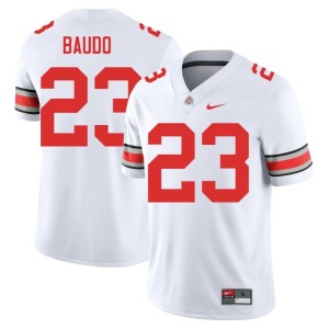 White The Fighting Buckeyes #23 2025 Men's Nolan Baudo College Football Jerseys 284133-378