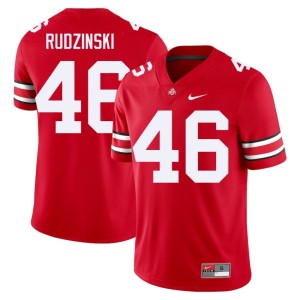 Scarlet #46 Ryan Rudzinski Mens Alumni The Fighting Buckeyes College Football Jersey 221920-390