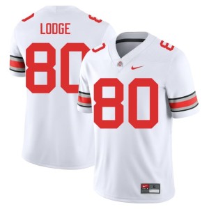 White #80 Player Shawn Lodge College Football Mens The Fighting Buckeyes Jerseys 150171-293