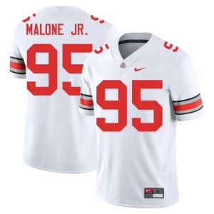 White The Fighting Buckeyes Tywone Malone Jr. Mens #95 Limited College Football Jersey 612238-265