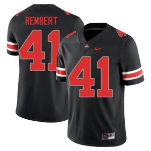 Blackout University Braxton Rembert College Football Mens #41 OSU Buckeyes Jerseys 706025-879