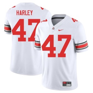 White #47 College Football Ohio State Buckeyes Chic Harley Embroidery Mens Jerseys 845318-420