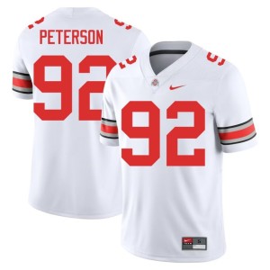 White Cooper Peterson Men's #92 The Fighting Buckeyes College Football Embroidery Jerseys 273164-525