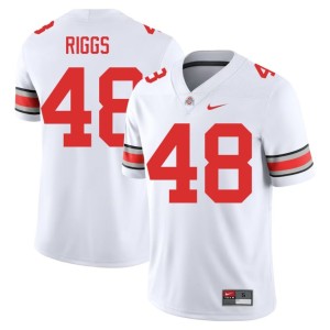 White Dalton Riggs Mens College Football #48 OSU Buckeyes University Jerseys 489324-227