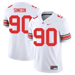 White Men's Replica Damari Simeon Go Bucks #90 College Football Jerseys 272875-913