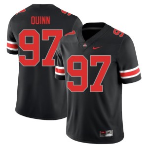 Blackout #97 Dre Quinn College Football Mens 2025 Buckeye Nation Jersey 625056-361