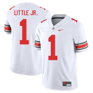 White Ohio State Men's Official #1 College Football Earl Little Jr. Jersey 270341-224
