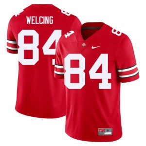 Scarlet The Ohio State #84 College Football Stitched Men Hunter Welcing Jerseys 914343-403