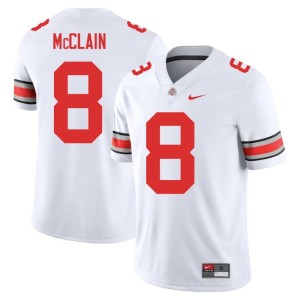 White Limited #8 Men's College Football Jaylen McClain Buckeye Nation Jerseys 821727-955