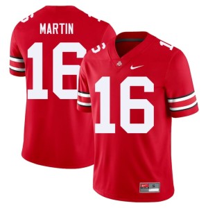 Scarlet Alumni #16 College Football Go Bucks Mens Justyn Martin Jersey 480835-152