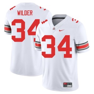 White College Football Ohio State Mens Khary Wilder Game #34 Jerseys 642730-121