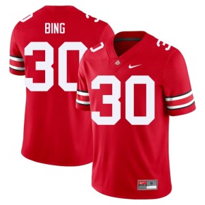 Scarlet College Football Official The Fighting Buckeyes Men Khmari Bing #30 Jersey 392377-524