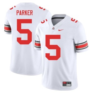 White Mens Kyle Parker #5 OSU Buckeyes College Football Embroidery Jersey 126108-451