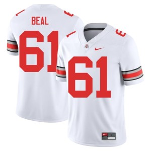 White Official Men #61 Landon Beal College Football Ohio State Jerseys 452552-441