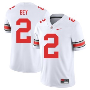 White 2025-26 #2 Legend Bey College Football The Fighting Buckeyes Mens Jerseys 466344-130