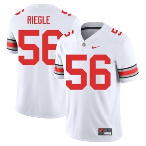 White Go Bucks Men Game #56 Nate Riegle College Football Jerseys 139616-434