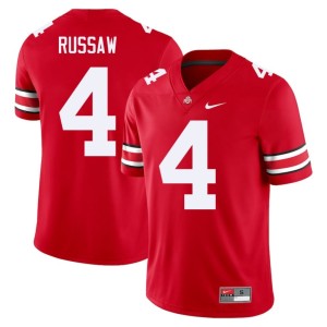 Scarlet Ohio State Buckeyes Player #4 Qua Russaw Men College Football Jerseys 839731-840