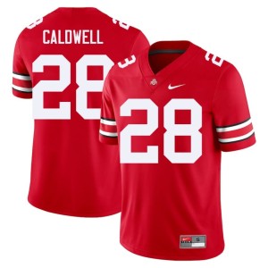 Scarlet #28 Men Go Bucks College Football NCAA Simeon Caldwell Jersey 810633-989