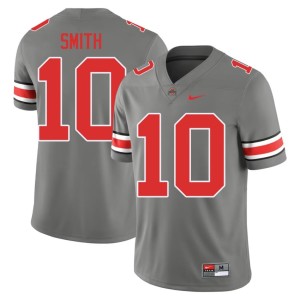 Grey College Football University #10 The Buckeyes Mens Troy Smith Jersey 158772-362