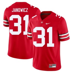 Scarlet Men's #31 Replica Vic Janowicz College Football Ohio State Jerseys 457141-207