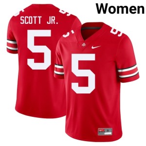 Scarlet Aaron Scott Jr. College Football Buckeye Nation University Womens #5 Jerseys 168427-115