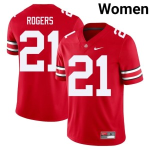 Scarlet College Football Anthony Rogers #21 The Fighting Buckeyes Women's Player Jersey 882050-602