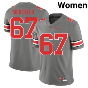 Grey College Football #67 Women's Austin Siereveld The Buckeyes 2025 Jersey 216341-592