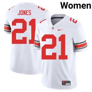 White Brenten Jones College Football The Buckeyes Player #21 Women Jerseys 462052-831