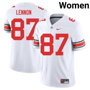 White Women's College Football Brody Lennon #87 2025-26 Buckeye Nation Jersey 636244-925