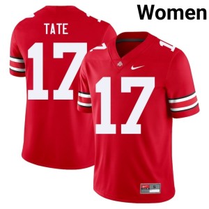 Scarlet #17 College Football Carnell Tate Women's 2025 Ohio State Jerseys 579599-948
