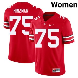 Scarlet Ohio State High School Women College Football #75 Carson Hinzman Jersey 633928-579