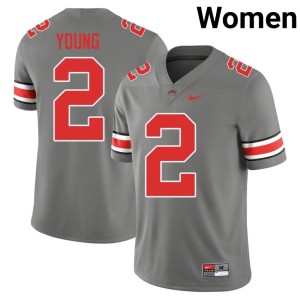 Grey College Football Go Bucks #2 2025-26 Chase Young Womens Jersey 859332-760