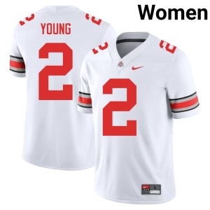 White Stitched The Fighting Buckeyes Chase Young College Football Women's #2 Jerseys 326304-491