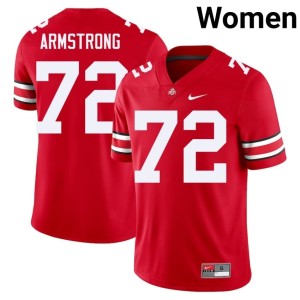 Scarlet Womens #72 Game College Football Deontae Armstrong Buckeye Nation Jersey 998640-986
